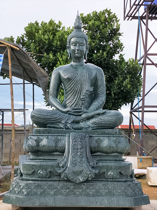 พระพุทธรูปปางนั่งขัดสมาธิ (หินหยกเขียวอินเดีย)