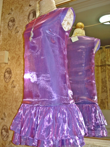 แอร์เมส เดรสสั้นออกงานสีม่วงวาววับ Purple Glaze Dress  size S