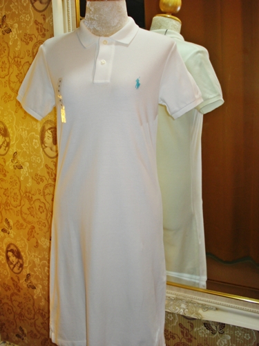 ราล์ฟ ลอเรน สปอร์ต เดรสแซค คอโปโลสีขาว / White Polo Collar Dress  size S 